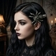rhinestone Spider Hair Clip HS-J6429 creative Halloween Party Costume Hair Clip Black Alloy Rhinestone