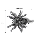rhinestone Spider Hair Clip HS-J6429 creative Halloween Party Costume Hair Clip Black Alloy Rhinestone