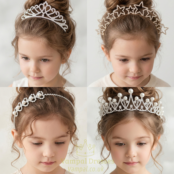 girls' Heart Rhinestone Crown Headband