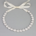 bridal Rhinestone Floral Headband Wedding Party Headpiece