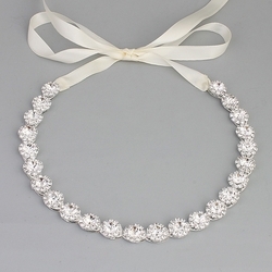Silver Versatile Rhinestone Flower Headband Hs-J3766s