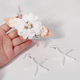 fresh Natural Faux Floral Hairpin And Earring Set