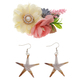 fresh Natural Faux Floral Hairpin And Earring Set