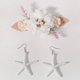 fresh Natural Faux Floral Hairpin And Earring Set