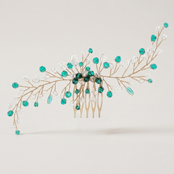 Green Handmade Hair Comb Hs-J6646g