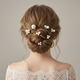 u-Shaped Pearl Flower Hairpin Set For Bridal Updo