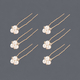 u-Shaped Pearl Flower Hairpin Set For Bridal Updo
