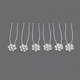 u-Shaped Pearl Flower Hairpin Set For Bridal Updo