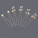 u-Shaped Pearl Flower Hairpin Set For Bridal Updo