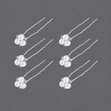 u-Shaped Pearl Flower Hairpin Set For Bridal Updo