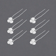 u-Shaped Pearl Flower Hairpin Set For Bridal Updo