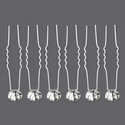 u-Shaped Pearl Flower Hairpin Set For Bridal Updo