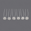 u-Shaped Pearl Flower Hairpin Set For Bridal Updo