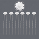 u-Shaped Pearl Flower Hairpin Set For Bridal Updo