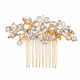 light Luxury Floral Rhinestone Hair Comb