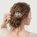 light Luxury Versatile Pearl Rhinestone Hair Comb HS-J807 minimalist Pearl Hair Comb Handmade Wire-Wrapped