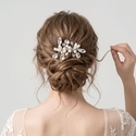 light Luxury Versatile Pearl Rhinestone Hair Comb HS-J807 minimalist Pearl Hair Comb Handmade Wire-Wrapped