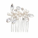 light Luxury Versatile Pearl Rhinestone Hair Comb HS-J807 minimalist Pearl Hair Comb Handmade Wire-Wrapped