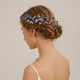 handmade Rhinestone Pearl Hair Comb For Wedding And Hanfu Updo