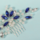 handmade Rhinestone Pearl Hair Comb For Wedding And Hanfu Updo