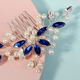 handmade Rhinestone Pearl Hair Comb For Wedding And Hanfu Updo