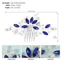 handmade Rhinestone Pearl Hair Comb For Wedding And Hanfu Updo