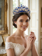 light Luxury Rhinestone Queen Crown Bridal Headpiece