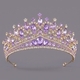 light Luxury Rhinestone Queen Crown Bridal Headpiece