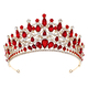 light Luxury Rhinestone Queen Crown Bridal Headpiece