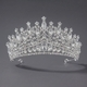 light Luxury Rhinestone Queen Crown Bridal Headpiece