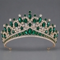 light Luxury Rhinestone Queen Crown Bridal Headpiece