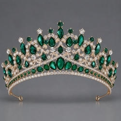 Green Diamond Light Luxury Queen Crown Ts-J3119ggreen