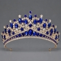 light Luxury Rhinestone Queen Crown Bridal Headpiece