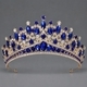 light Luxury Rhinestone Queen Crown Bridal Headpiece