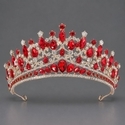 light Luxury Rhinestone Queen Crown Bridal Headpiece