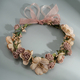 floral Wreath Ribbon Headband Handmade Bridal Hair Accessory