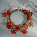 floral Wreath Ribbon Headband Handmade Bridal Hair Accessory