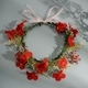 floral Wreath Ribbon Headband Handmade Bridal Hair Accessory