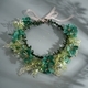 floral Wreath Ribbon Headband Handmade Bridal Hair Accessory