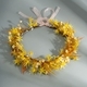 floral Wreath Ribbon Headband Handmade Bridal Hair Accessory