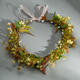 floral Wreath Ribbon Headband Handmade Bridal Hair Accessory