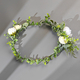 floral Wreath Ribbon Headband Handmade Bridal Hair Accessory