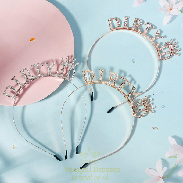 rhinestone Letter Crown Headband For Women