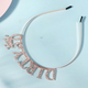 rhinestone Letter Crown Headband For Women