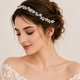 alloy Leaf Pearl Rhinestone Bridal Headband
