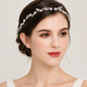 alloy Leaf Pearl Rhinestone Bridal Headband