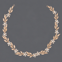 alloy Leaf Pearl Rhinestone Bridal Headband