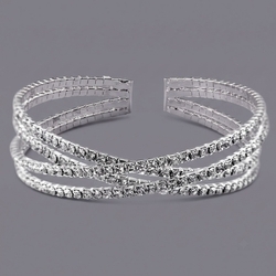 Silver Light Luxury Rhinestone Bracelet Bs-J5578s