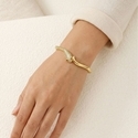 korean Style Minimalist Rhinestone Zircon Stackable Bangle Bracelet