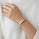 korean Style Minimalist Rhinestone Zircon Stackable Bangle Bracelet